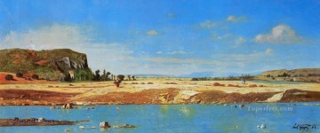  paul canvas - The Banks of the Durance scenery Paul Camille Guigou
